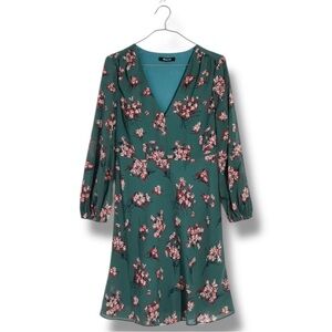 Madewell Sage Green Marguerite Mini Dress in Butterfly Garden - Size 2